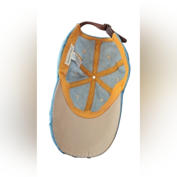 Indigo Soul Faded Blue Distressed Rhinestone Cross Baseball Cap - Picture 2 of 4